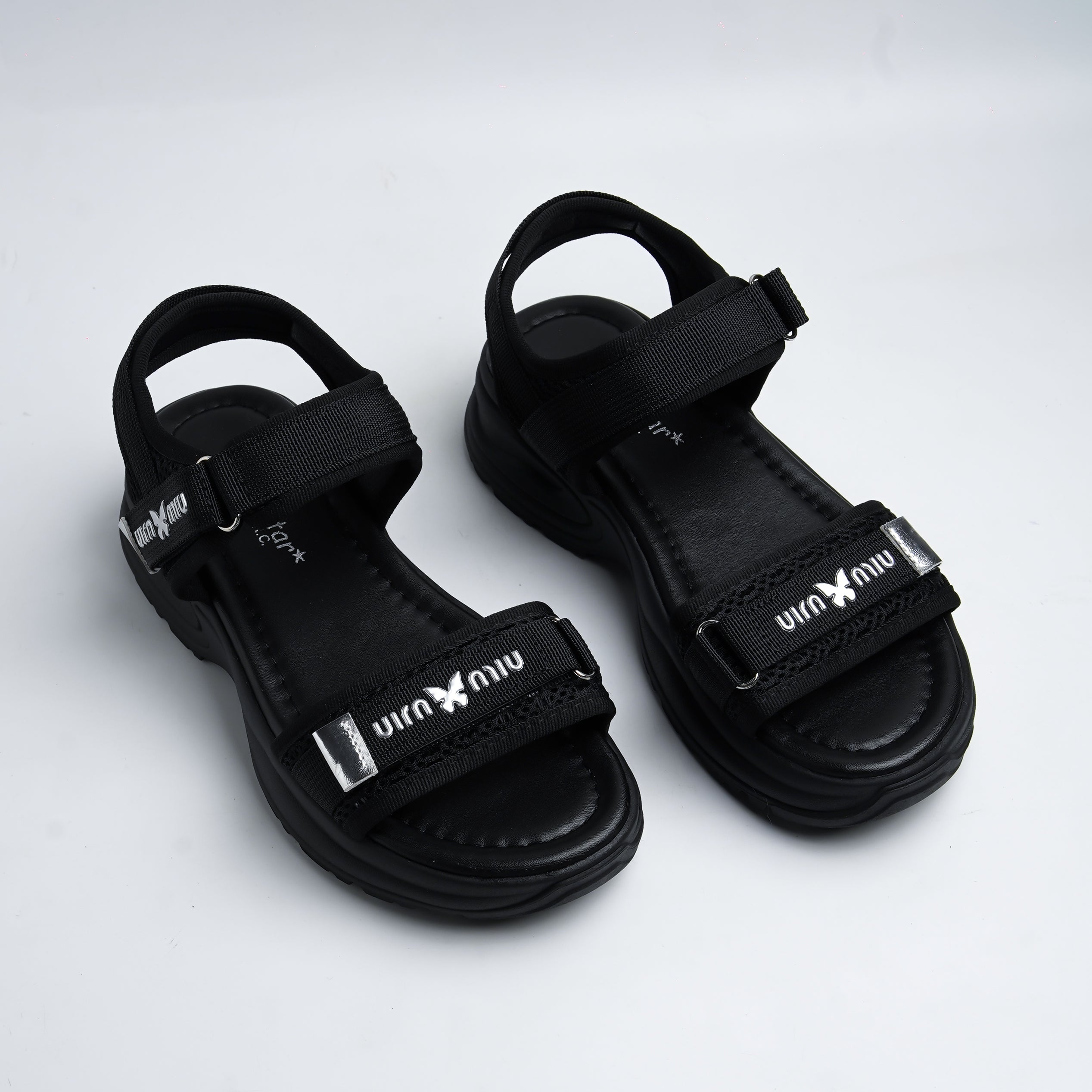 Alayna Fashion | Trendy Butterfly Accent Chunky Platform Sports Sandals