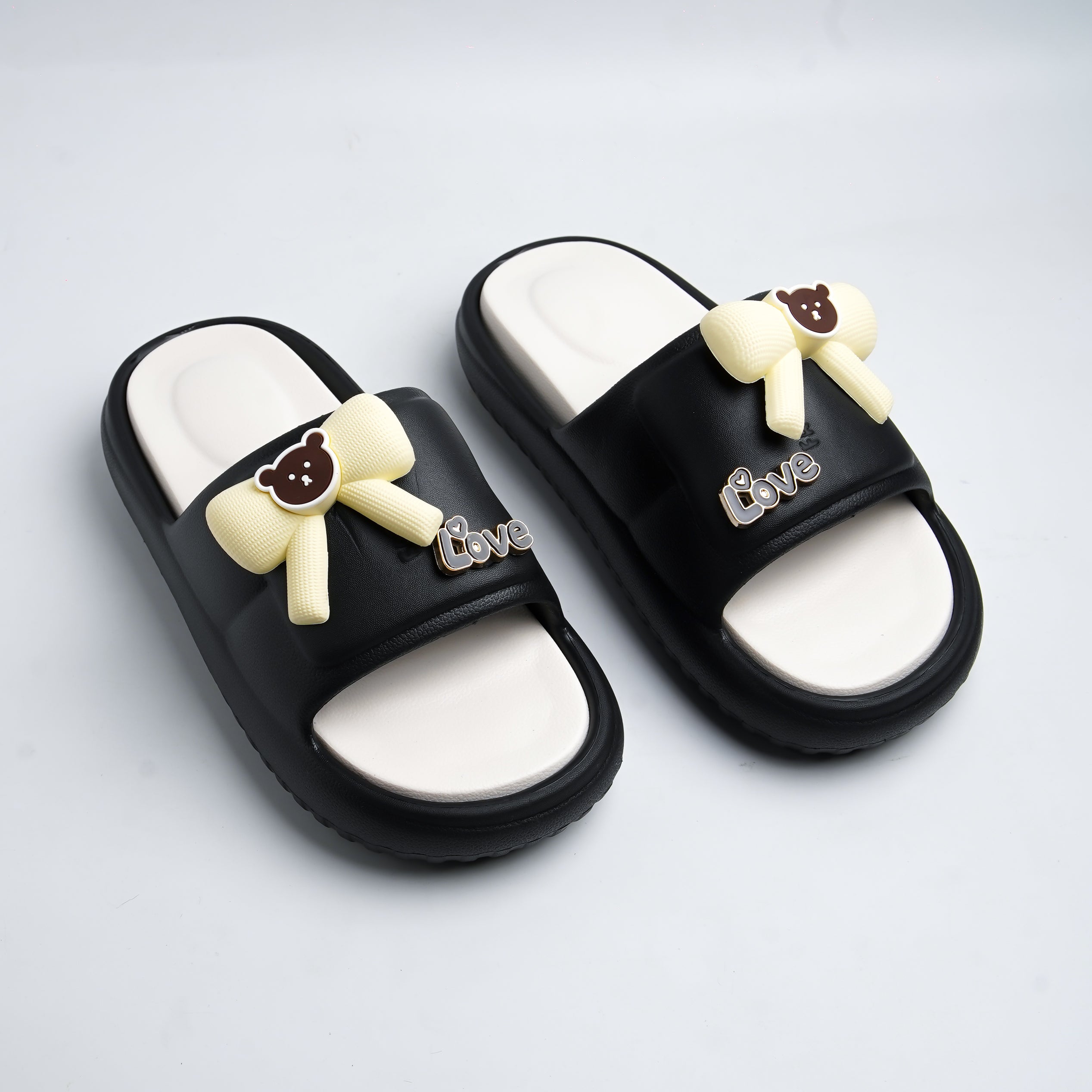 Alayna Fashion | Luxe Rhinestone Quilted Padded Platform Slides