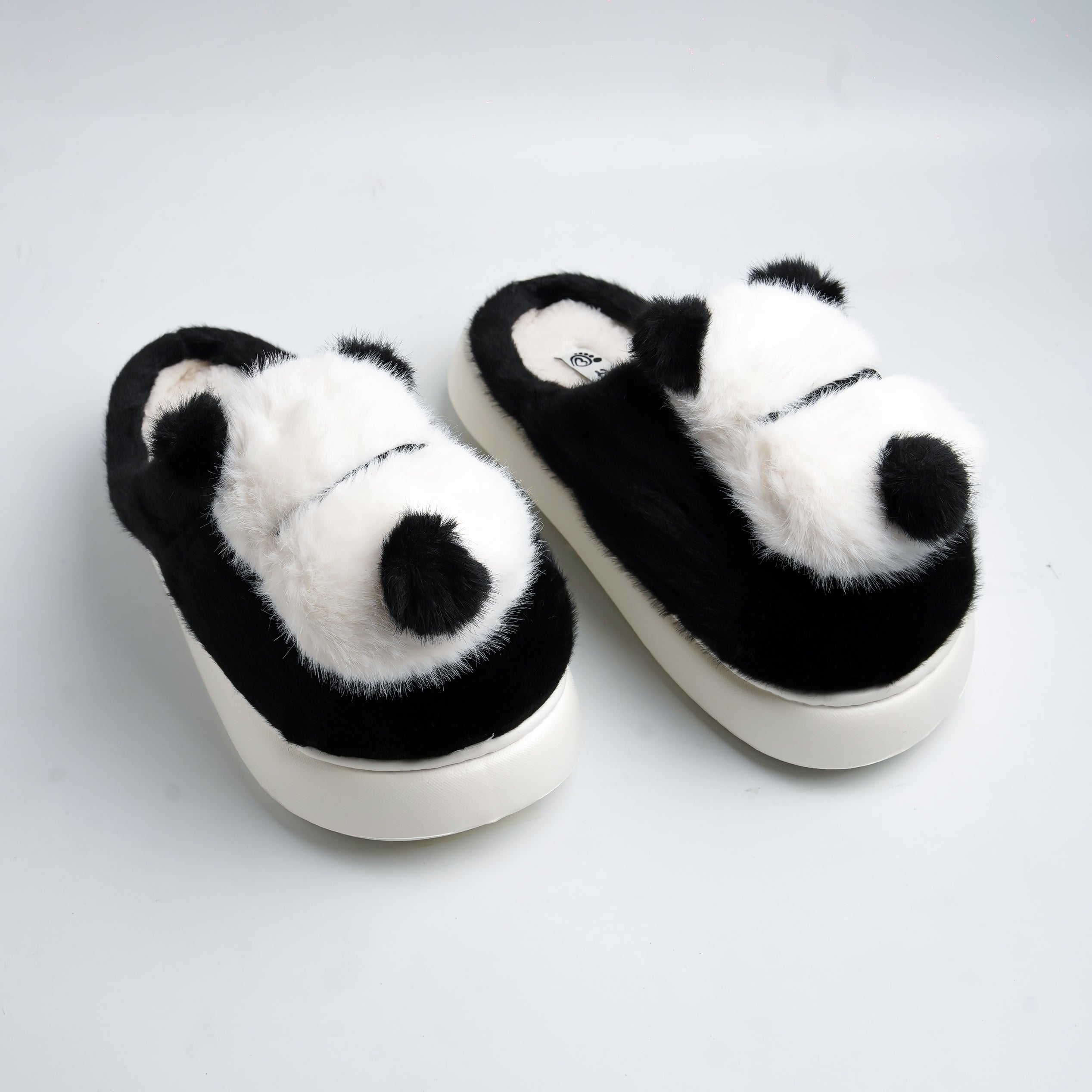 Alayna Fashion | Adorable Panda Face 3D Plush Faux Fur Slippers