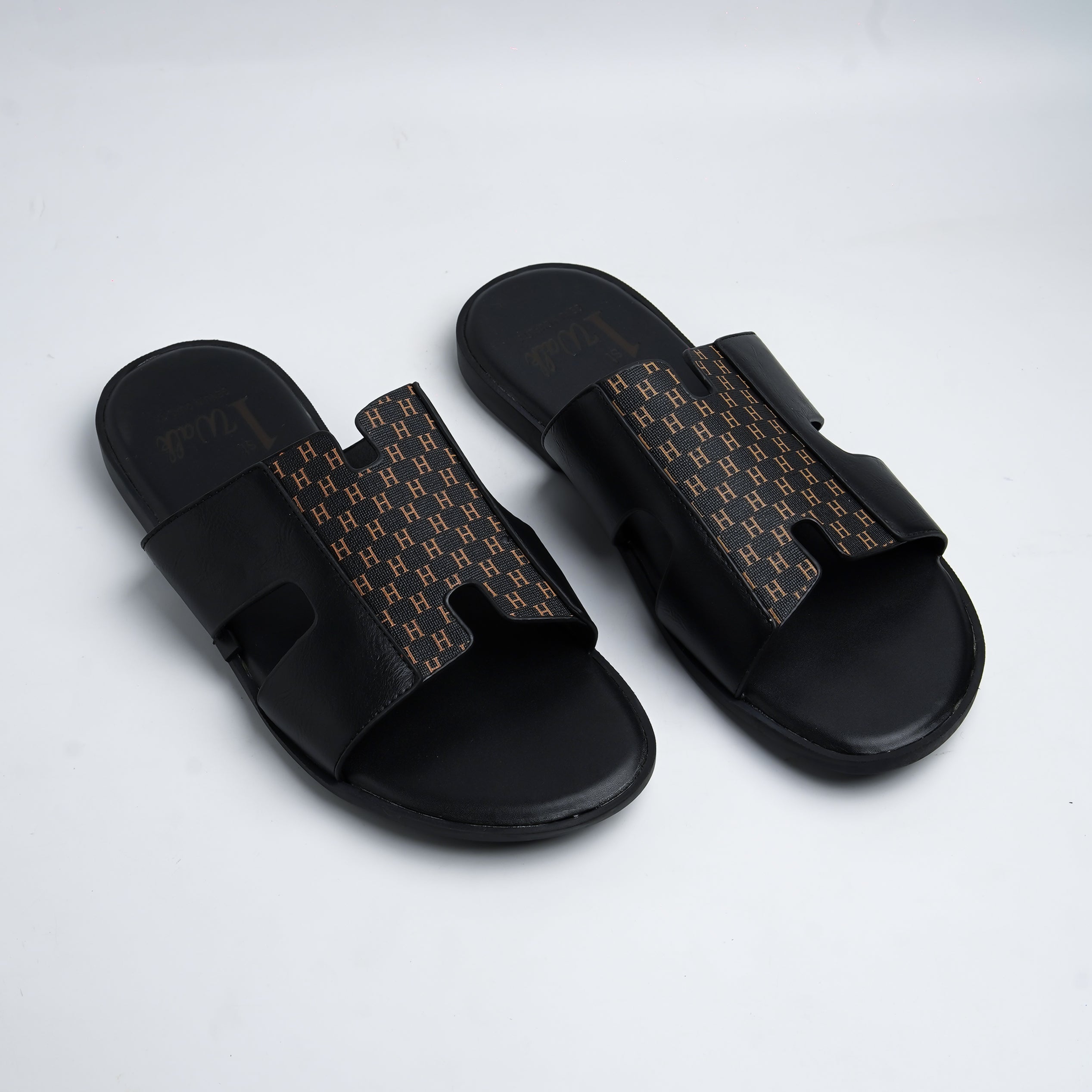 Alayna Fashion | Vintage Houndstooth Bow Plush Platform Slippers