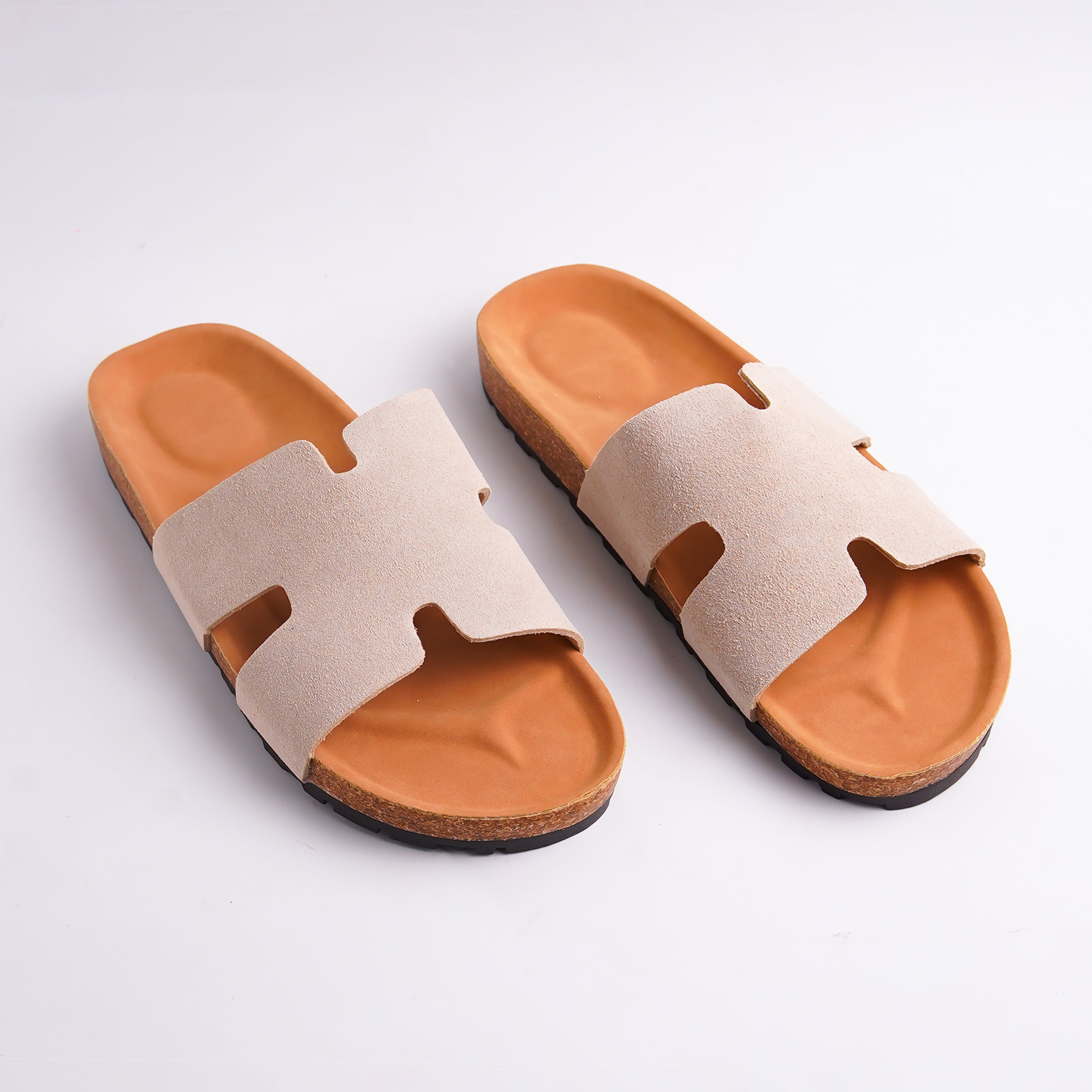 Alayna Fashion | Suede H-Strap Cork Slides – Minimalist Comfort in 3 Colors