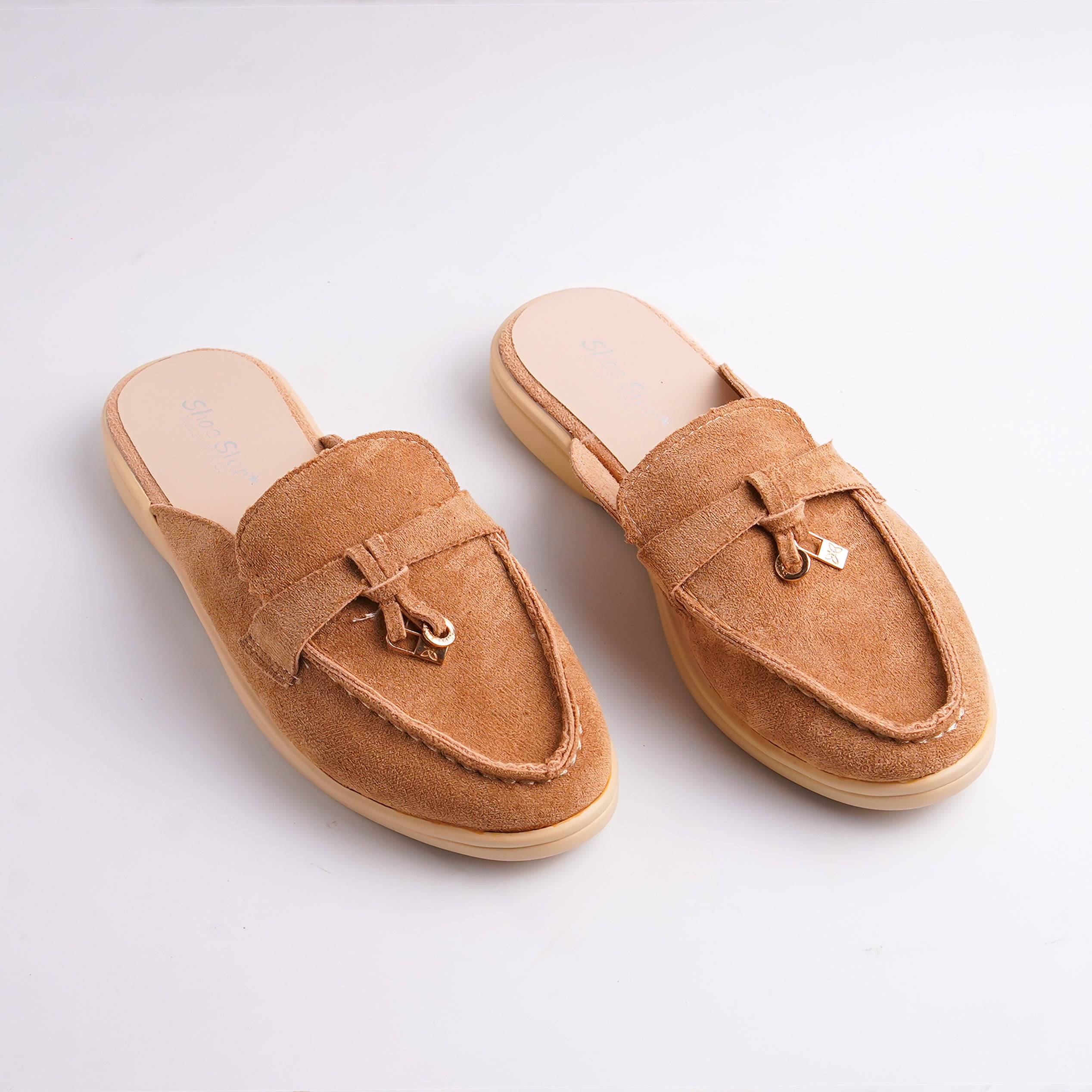 Alayna Fashion | Suede Backless Tassel Loafer Mules – Slip-On Flats