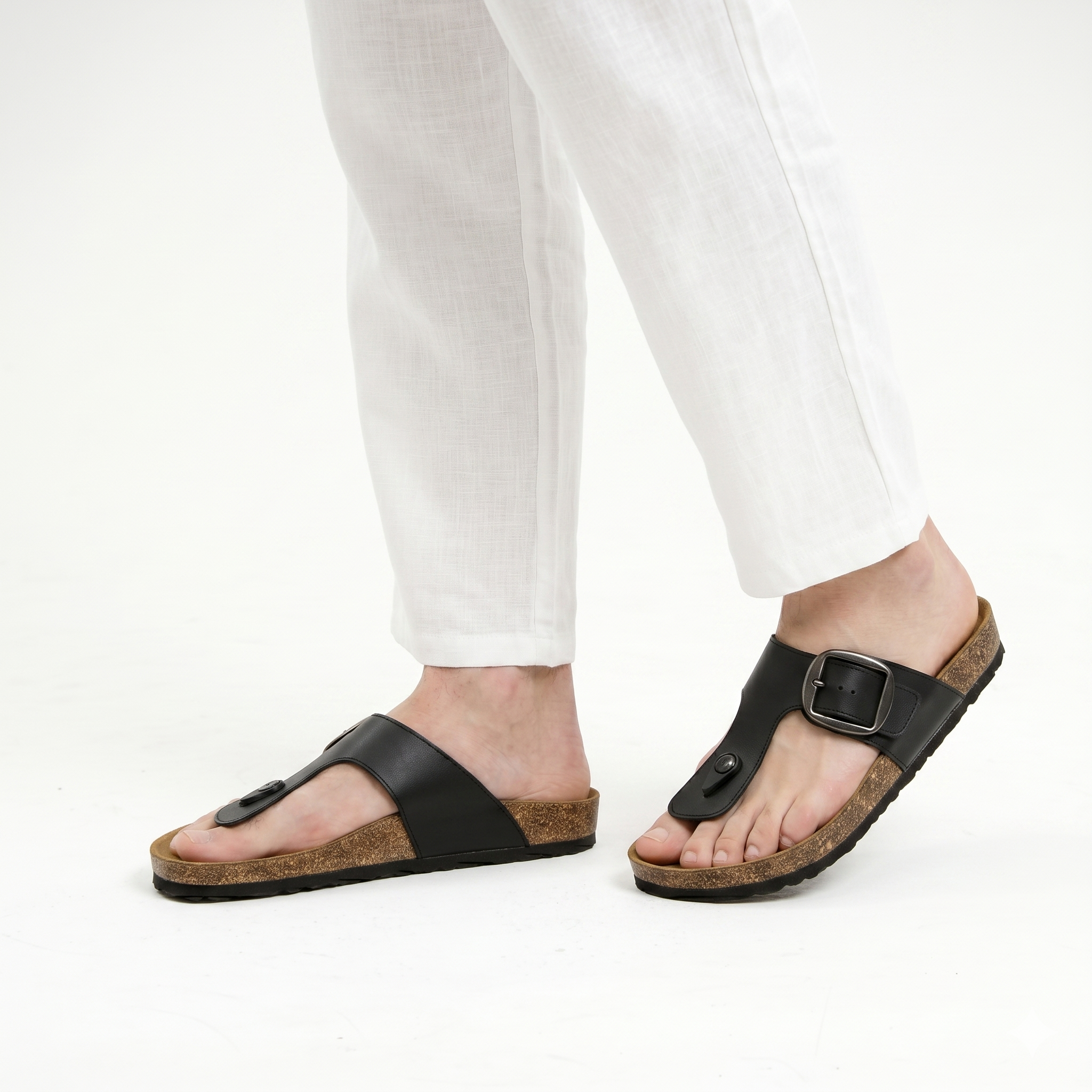 Alayna Fashion | The Heritage Comfort Mules – Men’s Classic Padded Cross-Strap Slides