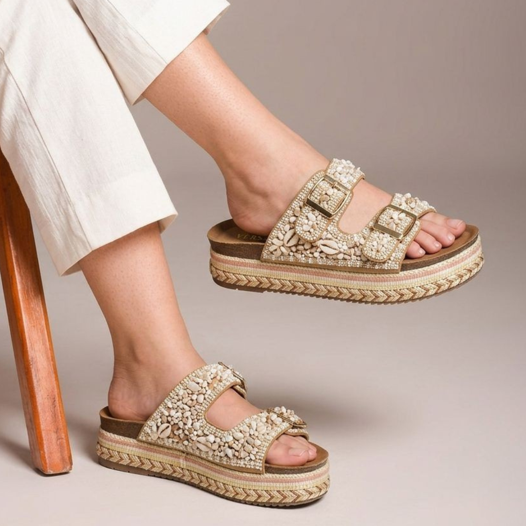 Alayna Fashion | Premium Soft-Sole Carpet Slippers – Ivory & Cream Edition