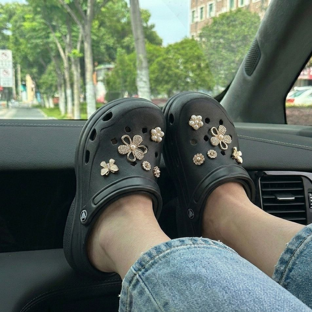 Alayna Fashion | Radiant Rhinestone Criss-Cross Cork Footbed Slides