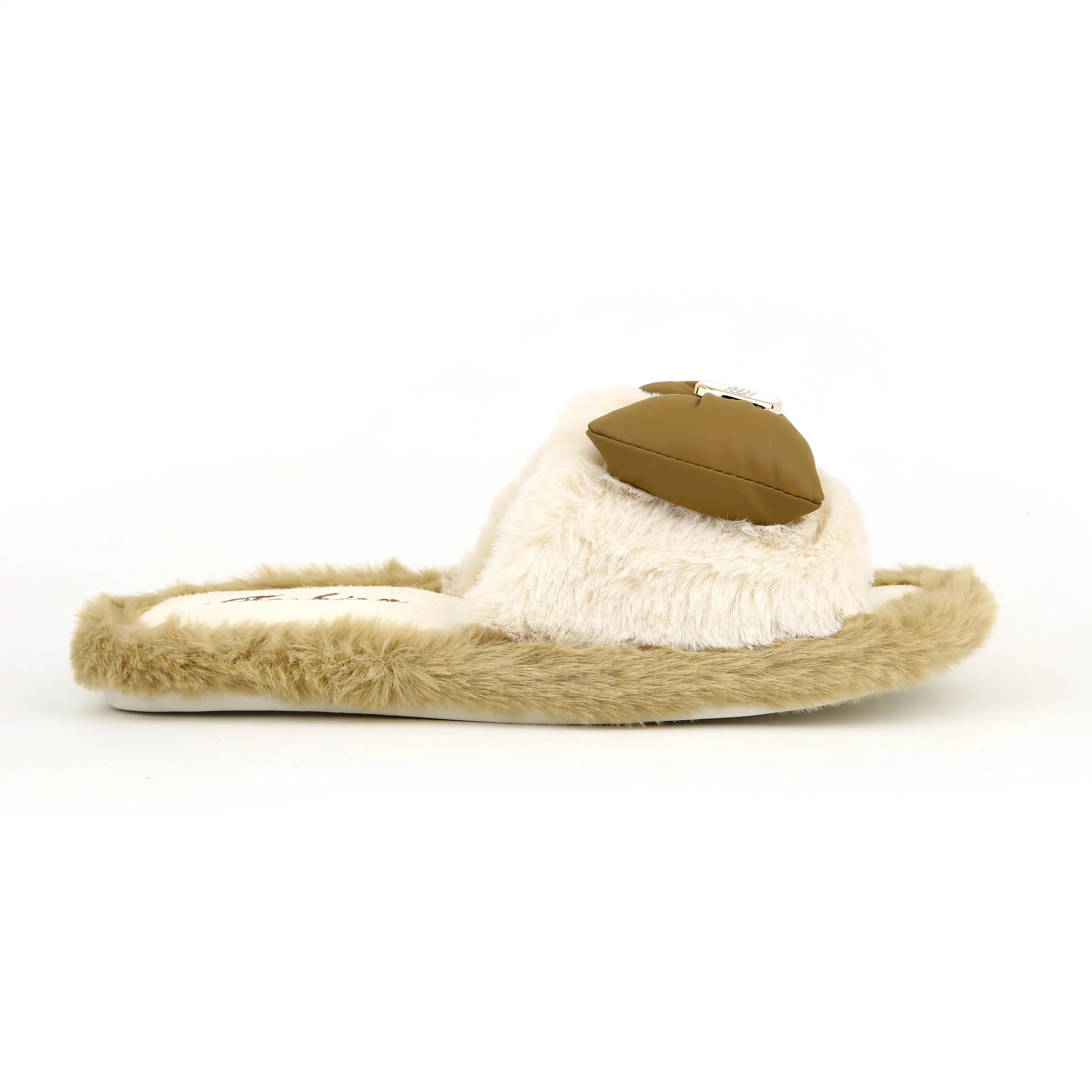 Winter Fur Slides FLS-715 - Brown