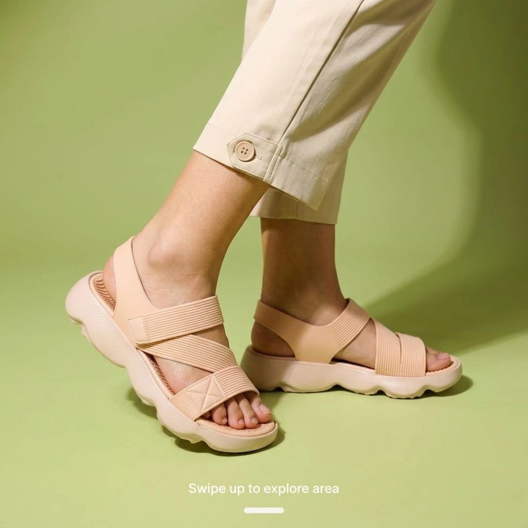 Alayna Fashion | Wide-Strap Luofu Comfort Slides – Soft Padded Footbed Sandals