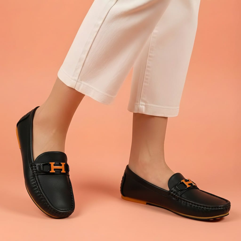 Alayna Fashion | The Heritage H-Buckle Loafers – Premium Women’s Stitched Moccasins