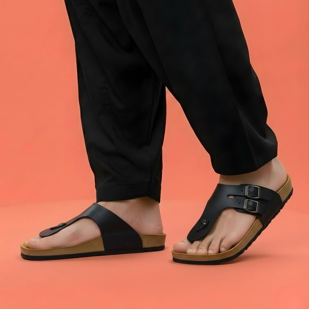 Alayna Fashion | The Apex Executive Slides – Men’s Premium Padded Cross-Strap Mules
