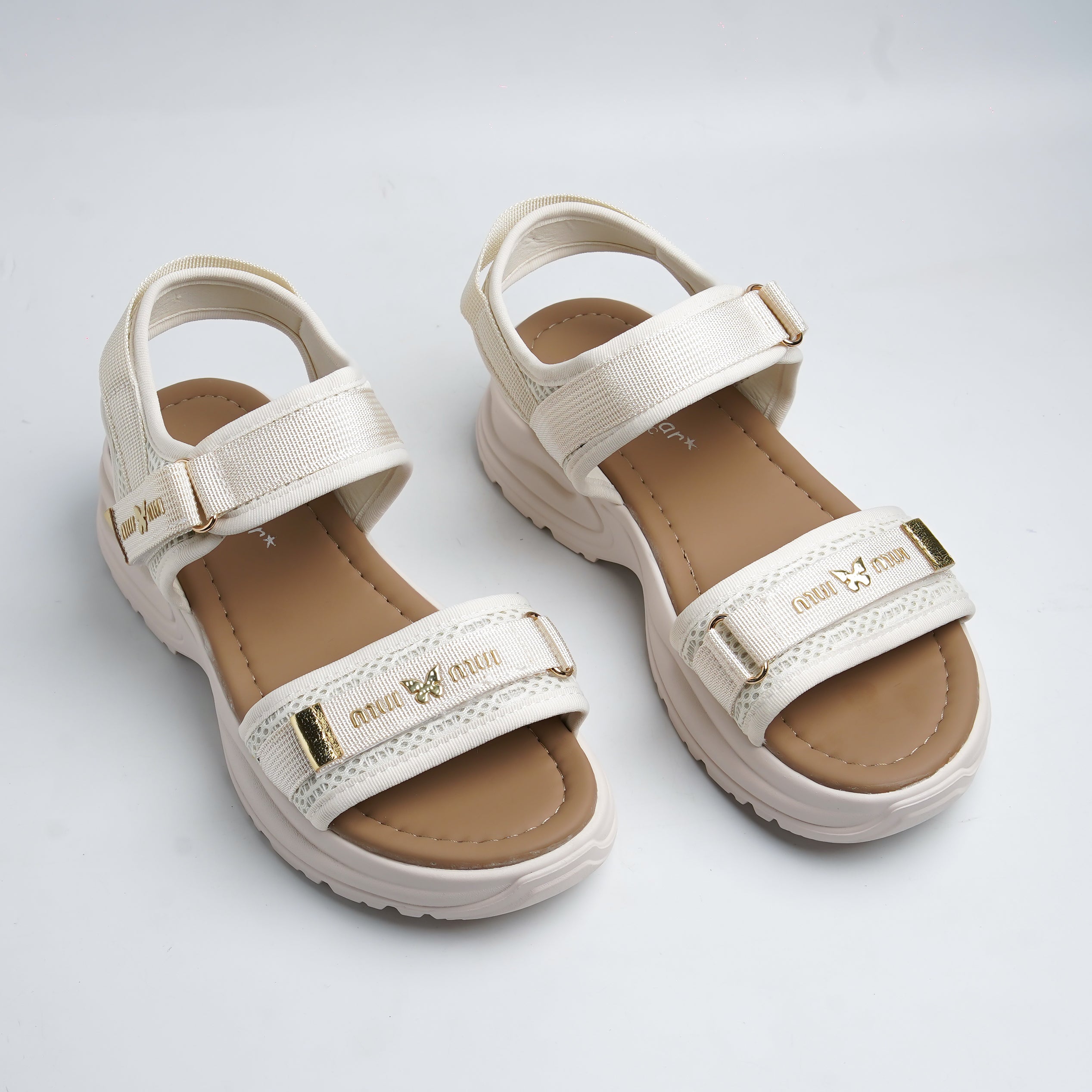 Alayna Fashion | Trendy Butterfly Accent Chunky Platform Sports Sandals