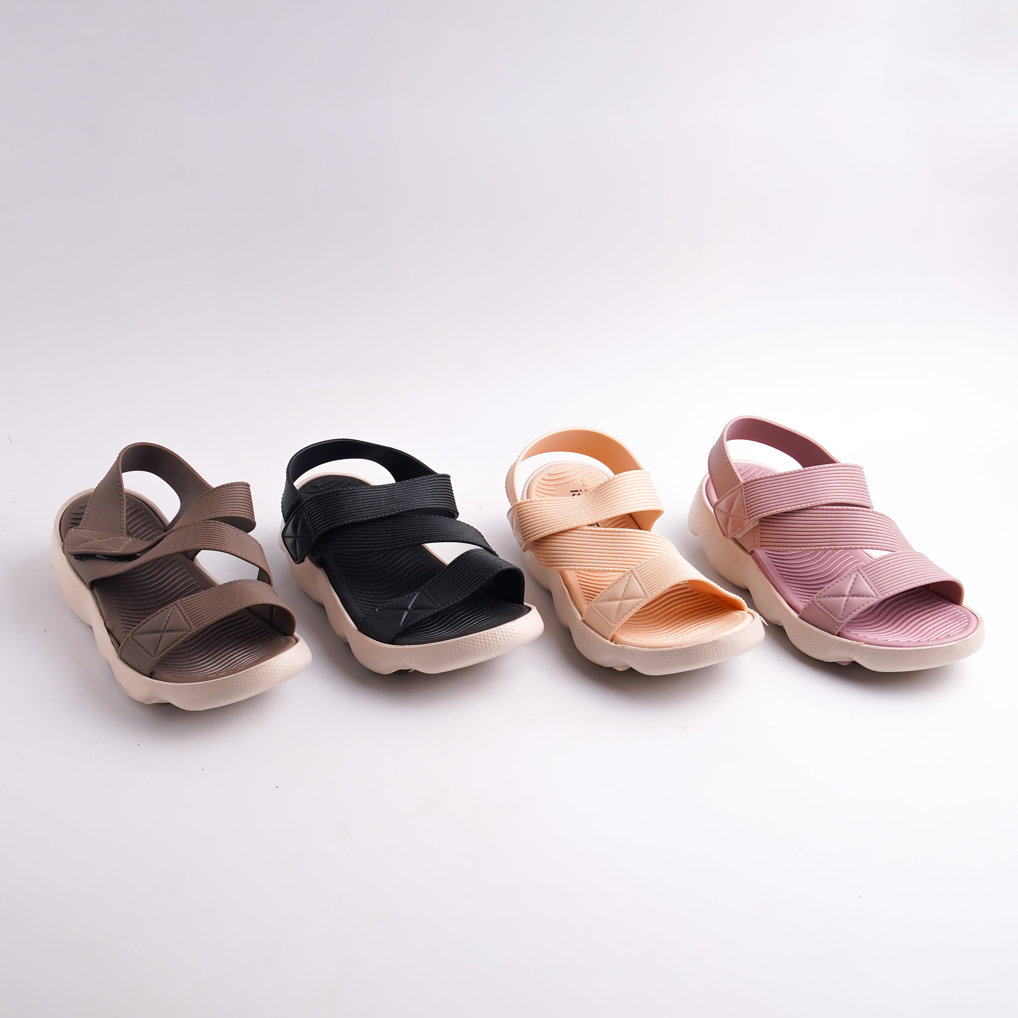 Alayna Fashion | Wide-Strap Luofu Comfort Slides – Soft Padded Footbed Sandals