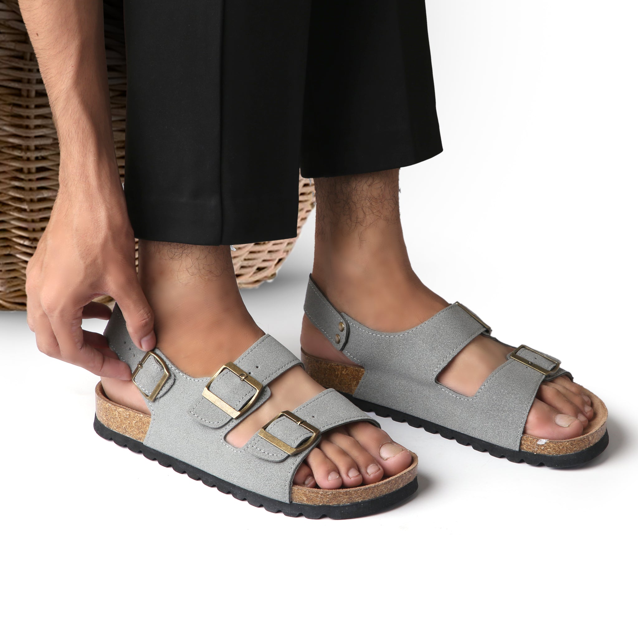 Plain Buckle Mens Sandals