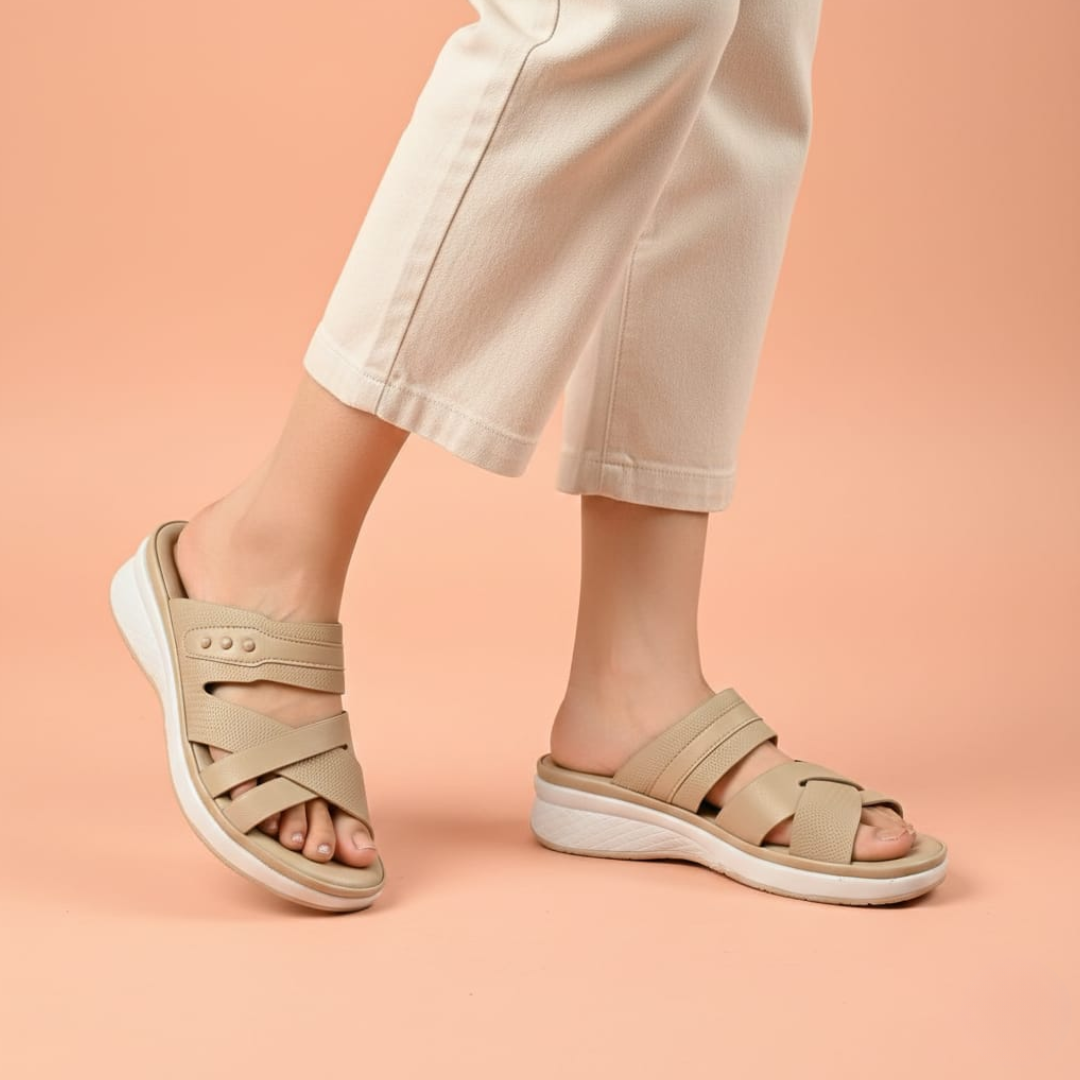 Alayna Fashion | Women’s Ergonomic Comfort Wedge Sandals – Ultra-Soft Supportive Daily Slides