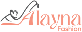 Logo of Alayna Fashion with a stylized high heel on a white background