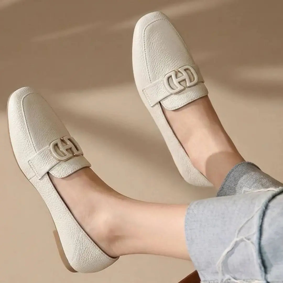 Alayna Fashion | The Sovereign Executive Loafers – Premium Pebble-Grain Buckle Loafers