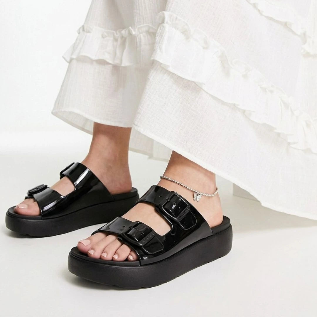 Alayna Fashion | Regal Embellished Platform Flip Flops – Glamorous Comfort