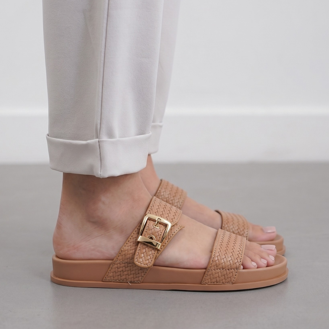 Alayna Fashion | Luxe Pearl & Rhinestone Encrusted Padded Comfort Slides