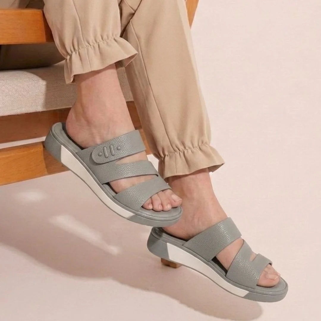 Alayna Fashion | The Cloud-Stride Comfort Slides – Women’s Ergonomic Triple-Strap Platforms