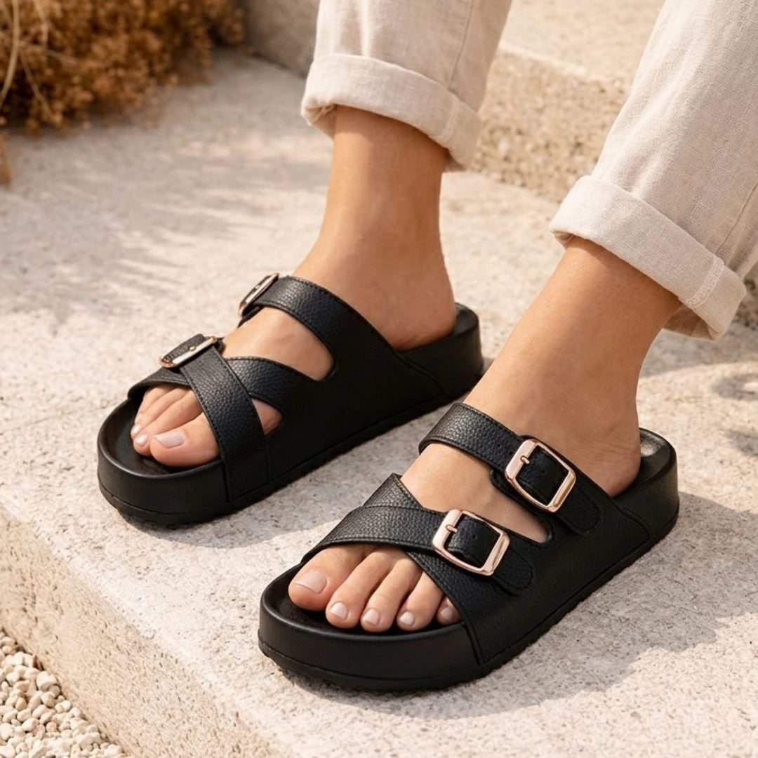 Alayna Fashion | Luxe Pearl & Rhinestone Bow Jelly Summer Slides