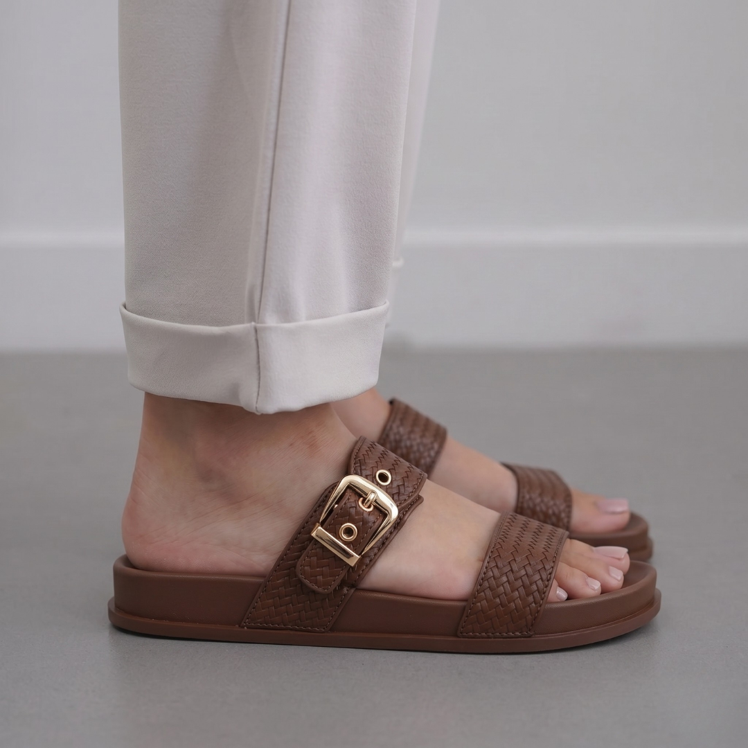 Alayna Fashion | Luxe Pearl & Rhinestone Encrusted Padded Comfort Slides