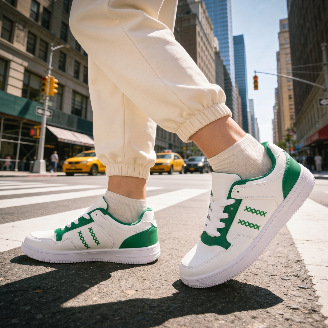 Alayna Fashion | Street-Ready White Low-Top Sneakers