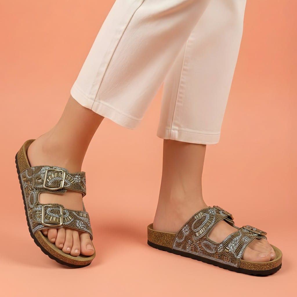 Alayna Fashion | The Lumina Bow-Point Slides – Crystal-Encrusted Festive Pointed Flats